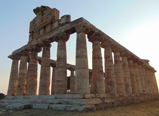 The Temple of Athena in Paestum, Italy